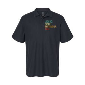 40 Years Old Legend Since September 1983 40th Birthday Softstyle Adult Sport Polo