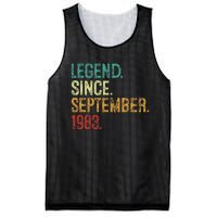 40 Years Old Legend Since September 1983 40th Birthday Mesh Reversible Basketball Jersey Tank