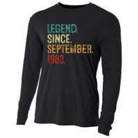 40 Years Old Legend Since September 1983 40th Birthday Cooling Performance Long Sleeve Crew