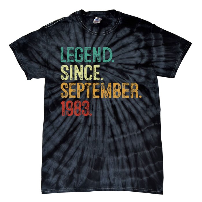 40 Years Old Legend Since September 1983 40th Birthday Tie-Dye T-Shirt