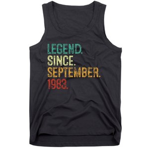 40 Years Old Legend Since September 1983 40th Birthday Tank Top