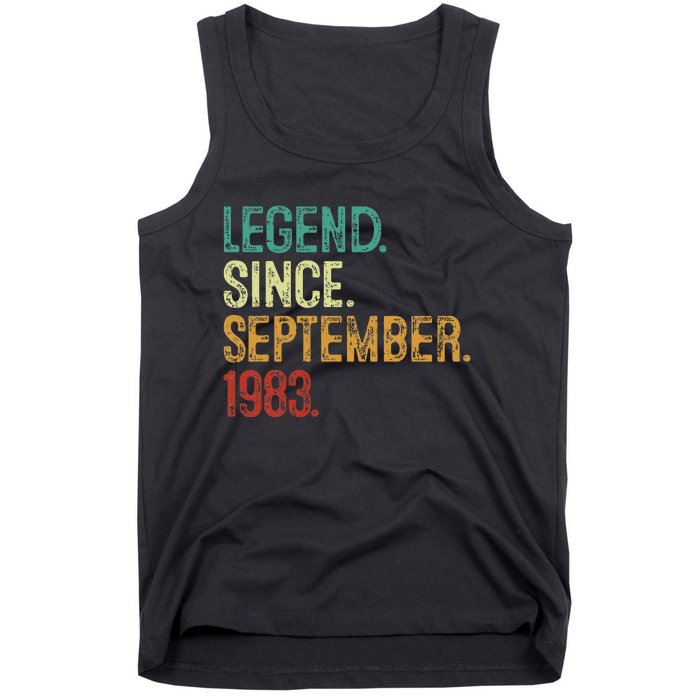 40 Years Old Legend Since September 1983 40th Birthday Tank Top