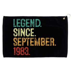 40 Years Old Legend Since September 1983 40th Birthday Grommeted Golf Towel