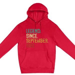 40 Years Old Legend Since September 1983 40th Birthday Premium Pullover Hoodie