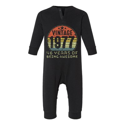 46 Year Old Birthday Vintage 1977 46th Birthday Infant Fleece One Piece