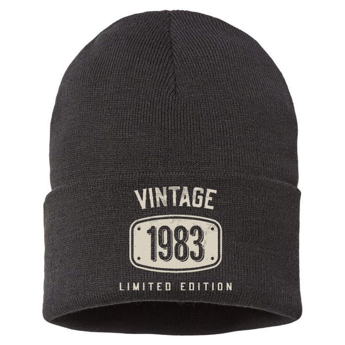 40 Years Old Vintage 1983 Limited Edition 40th Birthday Sustainable Knit Beanie