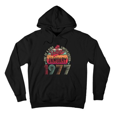 46 Years Old Gift January 1977 Limited Edition 46th Birthday Hoodie