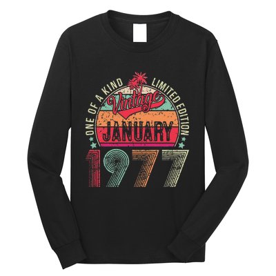 46 Years Old Gift January 1977 Limited Edition 46th Birthday Long Sleeve Shirt