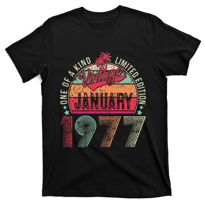 46 Years Old Gift January 1977 Limited Edition 46th Birthday T-Shirt