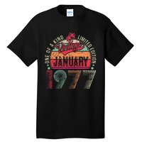 46 Years Old Gift January 1977 Limited Edition 46th Birthday Tall T-Shirt