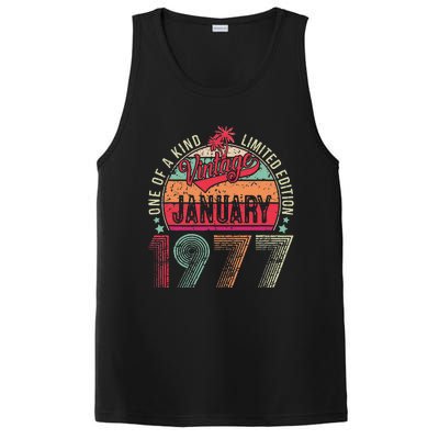 46 Years Old Gift January 1977 Limited Edition 46th Birthday PosiCharge Competitor Tank