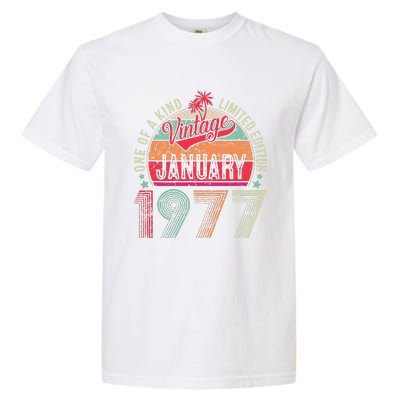 46 Years Old Gift January 1977 Limited Edition 46th Birthday Garment-Dyed Heavyweight T-Shirt