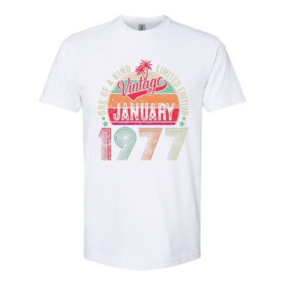 46 Years Old Gift January 1977 Limited Edition 46th Birthday Softstyle CVC T-Shirt