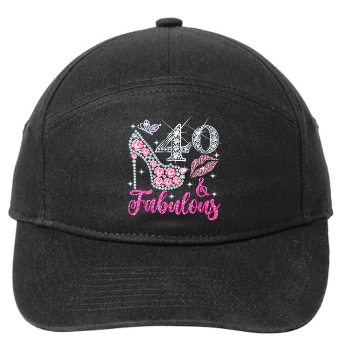 40 Years Old Gifts 40 & Fabulous Since 1983 40th Birthday 7-Panel Snapback Hat