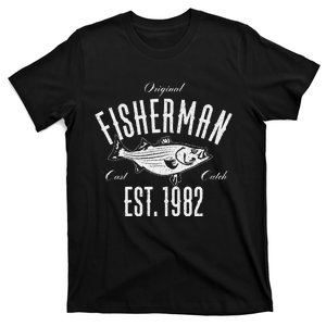 41 Year Old Fisherman Fishing 1982 41st Birthday T-Shirt