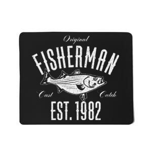 41 Year Old Fisherman Fishing 1982 41st Birthday Mousepad