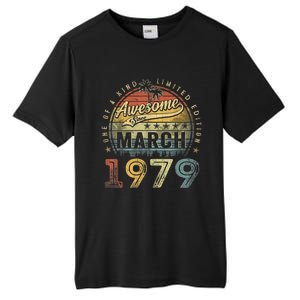 44 Year Old Awesome Since March 1979 44th Birthday Tall Fusion ChromaSoft Performance T-Shirt