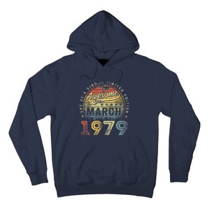 44 Year Old Awesome Since March 1979 44th Birthday Hoodie