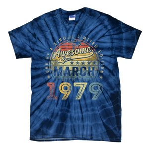 44 Year Old Awesome Since March 1979 44th Birthday Tie-Dye T-Shirt