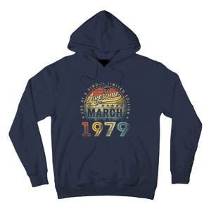 44 Year Old Awesome Since March 1979 44th Birthday Tall Hoodie