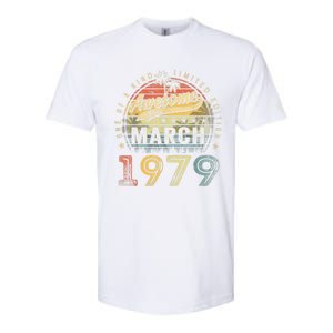 44 Year Old Awesome Since March 1979 44th Birthday Softstyle CVC T-Shirt