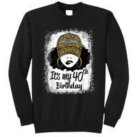 40 Years Old Leopard Melanin Girl It's My 40th Birthday Sweatshirt