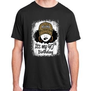 40 Years Old Leopard Melanin Girl It's My 40th Birthday Adult ChromaSoft Performance T-Shirt