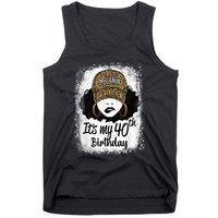 40 Years Old Leopard Melanin Girl It's My 40th Birthday Tank Top