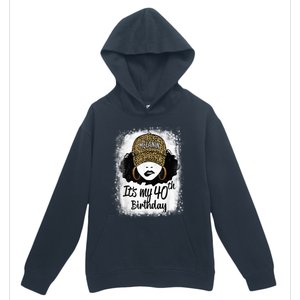 40 Years Old Leopard Melanin Girl It's My 40th Birthday Urban Pullover Hoodie