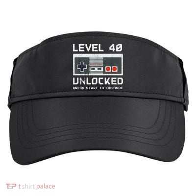 40 Year Old Forty Birthday Gift Level 40 Unlocked Gamer Adult Drive Performance Visor