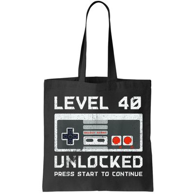 40 Year Old Forty Birthday Gift Level 40 Unlocked Gamer Bag