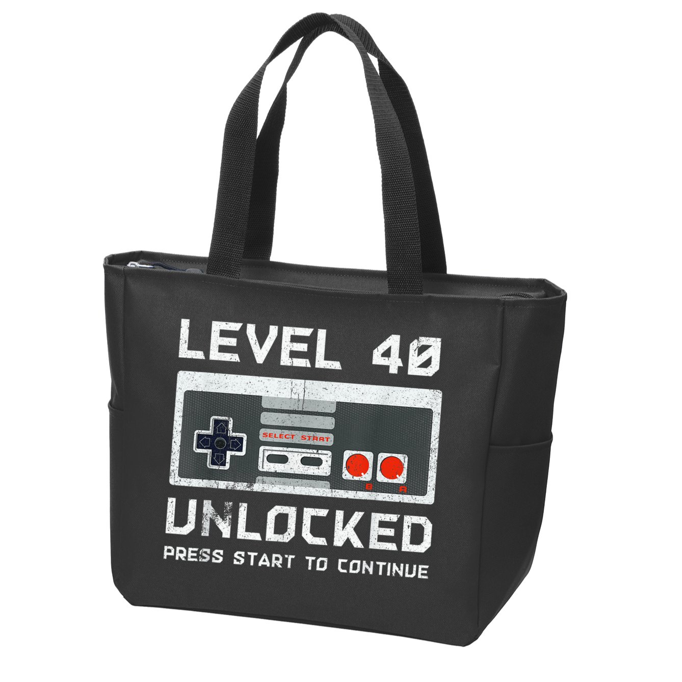 40 Year Old Forty Birthday Gift Level 40 Unlocked Gamer Zip Tote Bag