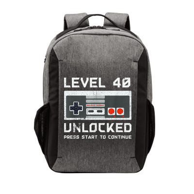 40 Year Old Forty Birthday Gift Level 40 Unlocked Gamer Vector Backpack