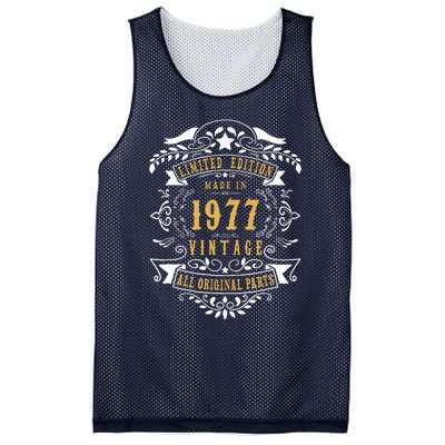 46 Years Old 46th Birthday Made Born In 1977 Idea Mesh Reversible Basketball Jersey Tank