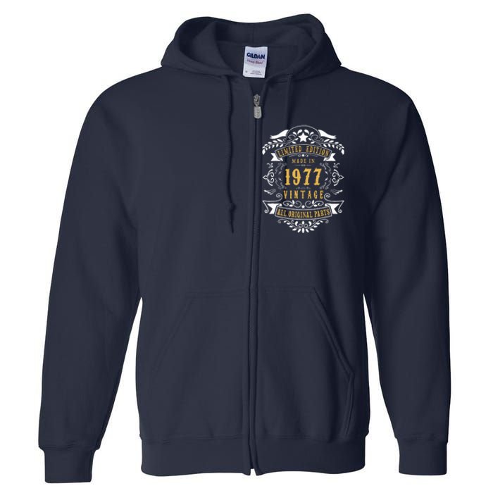 46 Years Old 46th Birthday Made Born In 1977 Idea Full Zip Hoodie