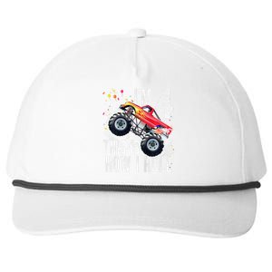 4 Year Old 4th Birthday Boy Monster Truck Car Snapback Five-Panel Rope Hat