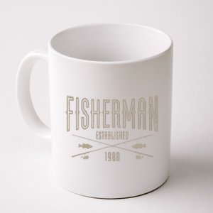 43 Year Old Fisherman Fishing 1980 43rd Birthday Cute Coffee Mug