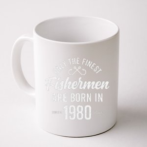 43 Year Old Fisherman Fishing 1980 43rd Birthday Funny Coffee Mug