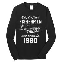 43 Year Old Fisherman Fishing 1980 43rd Birthday Gift Long Sleeve Shirt