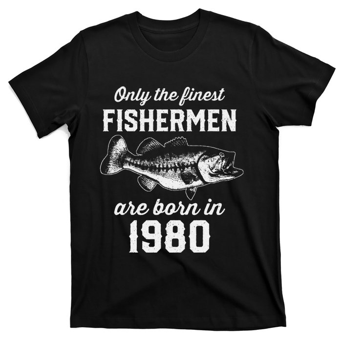 43 Year Old Fisherman Fishing 1980 43rd Birthday Gift T-Shirt