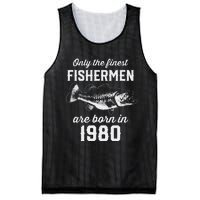 43 Year Old Fisherman Fishing 1980 43rd Birthday Gift Mesh Reversible Basketball Jersey Tank