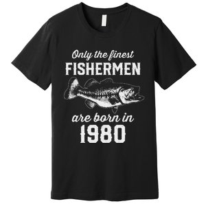 43 Year Old Fisherman Fishing 1980 43rd Birthday Gift Premium T-Shirt