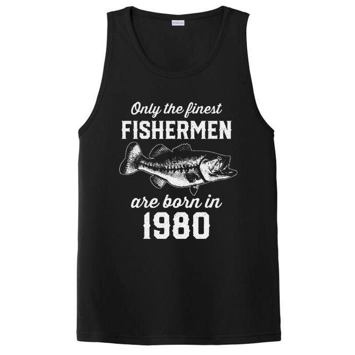 43 Year Old Fisherman Fishing 1980 43rd Birthday Gift PosiCharge Competitor Tank