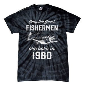 43 Year Old Fisherman Fishing 1980 43rd Birthday Gift Tie-Dye T-Shirt