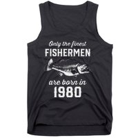 43 Year Old Fisherman Fishing 1980 43rd Birthday Gift Tank Top