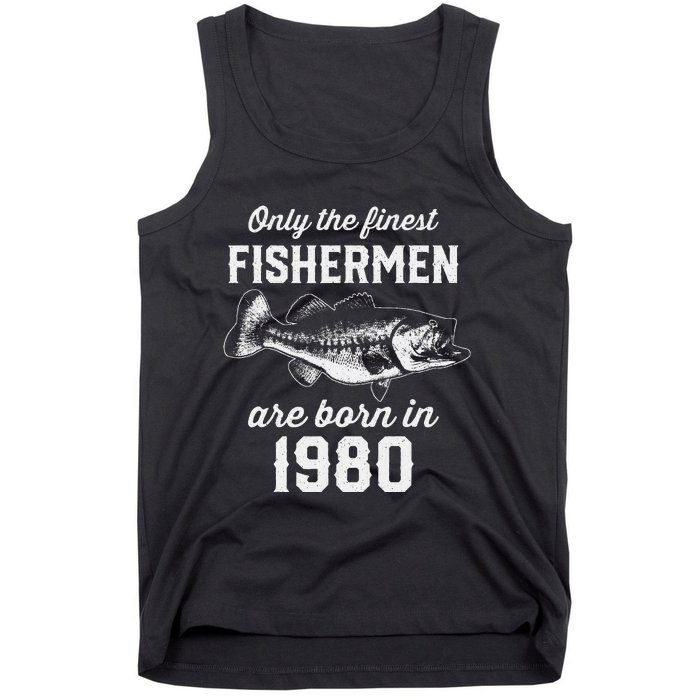 43 Year Old Fisherman Fishing 1980 43rd Birthday Gift Tank Top