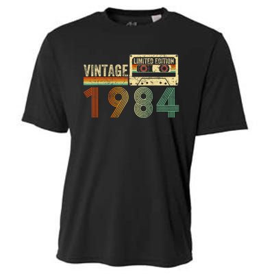 40 Year Old Gifts Vintage 1984 40th Birthday Cassette Tape Cooling Performance Crew T-Shirt