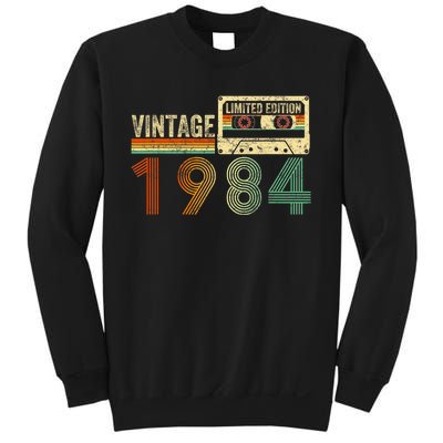 40 Year Old Gifts Vintage 1984 40th Birthday Cassette Tape Sweatshirt