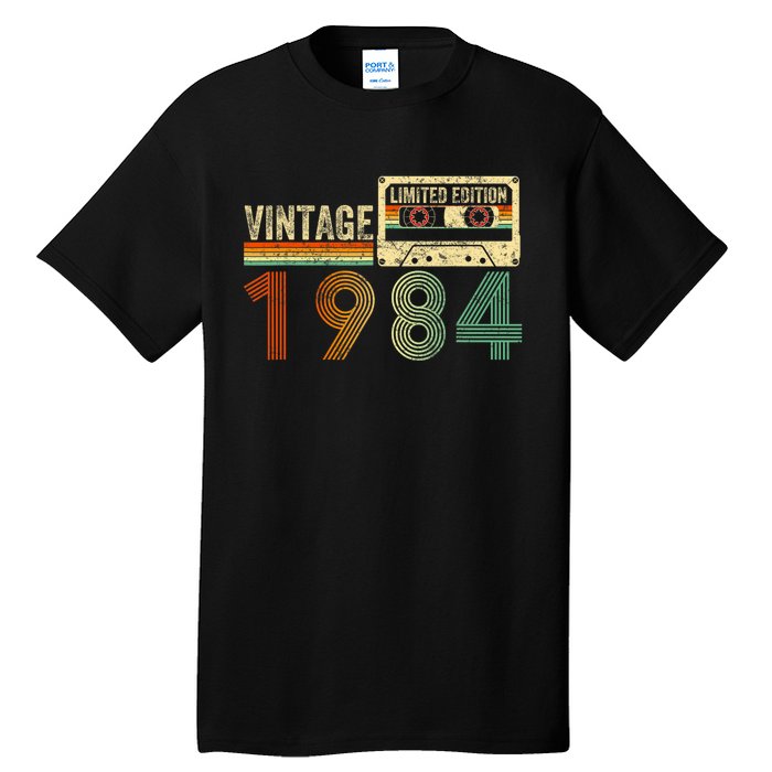 40 Year Old Gifts Vintage 1984 40th Birthday Cassette Tape Tall T-Shirt