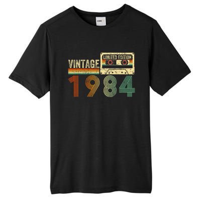 40 Year Old Gifts Vintage 1984 40th Birthday Cassette Tape Tall Fusion ChromaSoft Performance T-Shirt